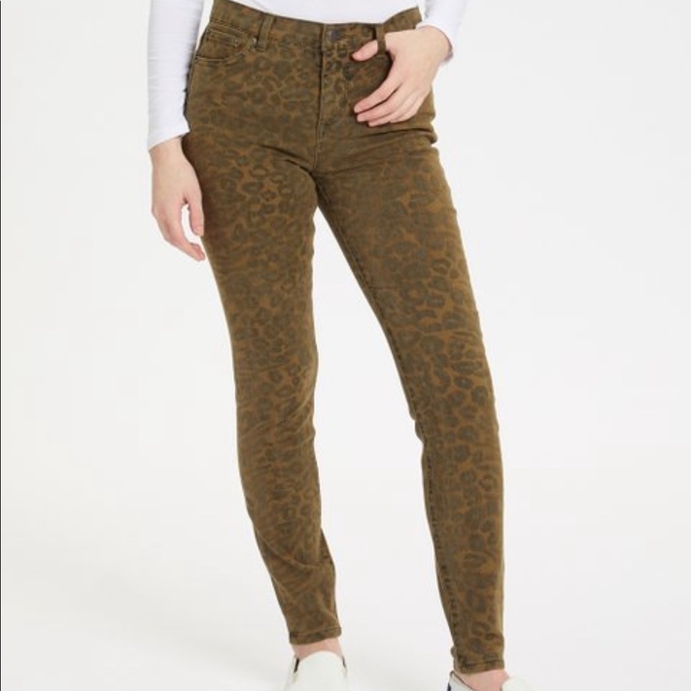 Blue Revival Leopard Print Mid Rise Tiger On the Prowl Boho Skinny Jeans